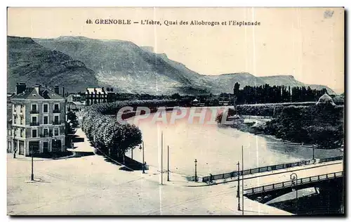 Ansichtskarte AK Grenoble L Isere Quai des Allobroges et l Esplanade