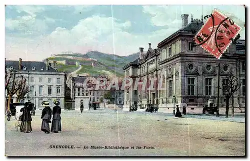 Ansichtskarte AK Grenoble Le Musee Bibliotheque et les Forts Library