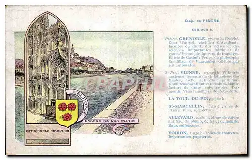 Cartes postales Grenoble L Ysere ce Les Quais Cathedrale Ciborium