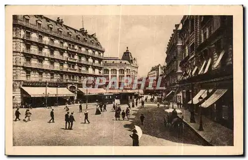 Ansichtskarte AK Grenoble Rue Felix Poulat et le Grand Hotel Moderne