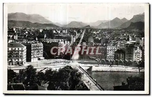 Ansichtskarte AK Grenoble Vue Generale et le Cours Jean Jaures