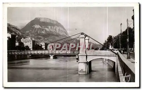 Ansichtskarte AK Grenoble La Saint Eynard et Pont suspendu sur I Isere