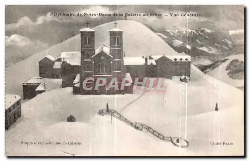 Cartes postales Pelerinage ne Notre Dame de la Salette on hiver