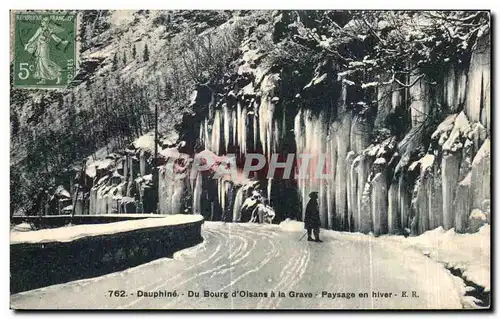 Ansichtskarte AK Dauphine du Bourg d Oisans a la Grave Paysage en hiver