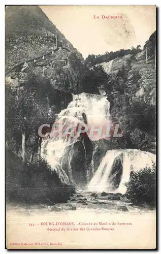 Cartes postales Bourg D Oisans Cascade au Monlin de sarennes descend du Glacier des Grandes Rousses