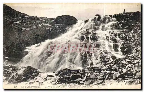 Ansichtskarte AK Le Dauphine Massif de I Osisans Cascade des Sept Laux