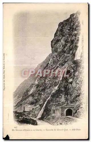 Ansichtskarte AK Du Bourg d Oisans a La grave Cascade du Grand Clot