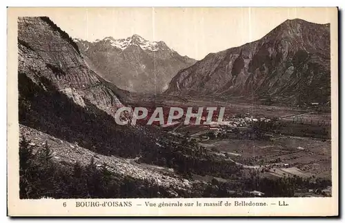 Ansichtskarte AK Bourg d Oisans Vue generale sue le massif de Belledonne