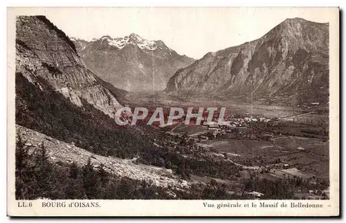 Ansichtskarte AK Bourg d Oisans Vue generale et le Massif de Belledonne