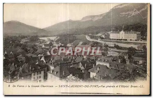 Cartes postales De Voiron a la Grande Chartreuse Saint Laurent du Pon Vue generale