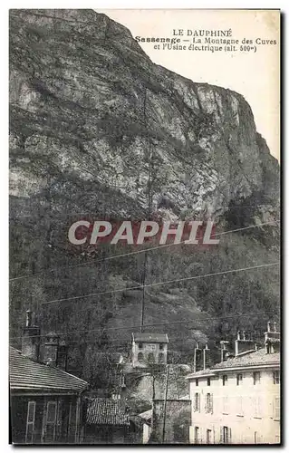 Ansichtskarte AK Le Dauphine Sassenage La Montagne des Cuves et l usine electrique