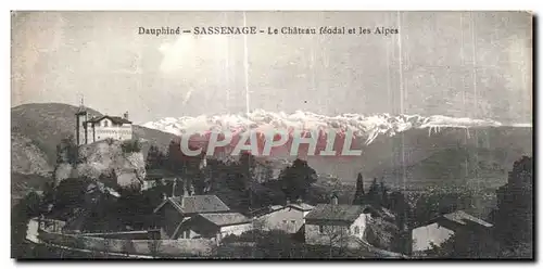 Cartes postales Dauphine Sassenage Le Chateau feodal et les Alpes