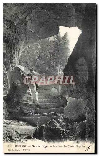 Ansichtskarte AK Le Dauphine Sassenage Interieur des Cuves Escalier