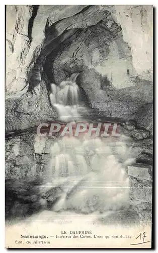 Ansichtskarte AK Le Dauphine Sassenage Interieur des Cuves L eau qui sort du Lac