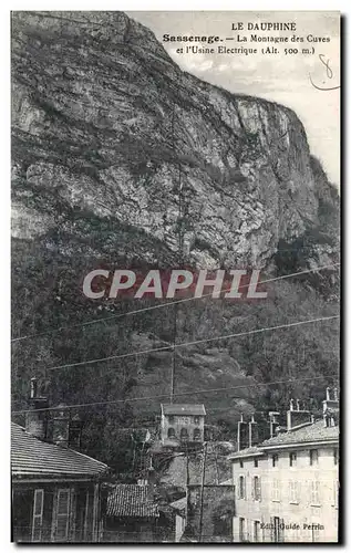 Ansichtskarte AK La Dauphine Sassenage La Montagne des Cuves et l usine electrique