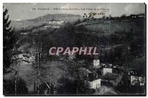 Cartes postales Dauphine Uriage les Bains Les Villas et le Chateau