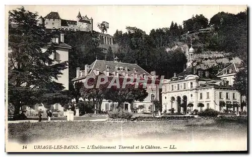 Cartes postales Uriage Les Bains L Etablissment Thermal et le Chateau