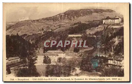 Cartes postales Dauphine Uriage Les Bains Au fond le Sommet de Chamechaude