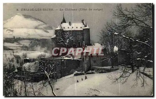 Cartes postales Uriage les Bains Le Chateau (Effet de neige)