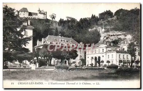 Cartes postales Uriage les Bains L Etablissement Thermal et le Chateau