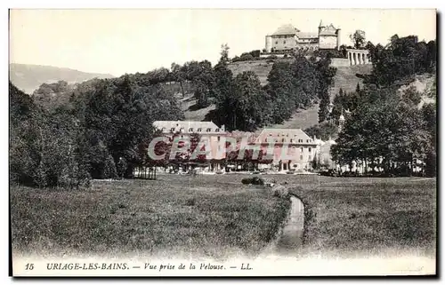 Cartes postales Uriage les Bains Vue prise de la Pelouse