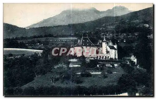 Cartes postales Les Paysages d Uriage Uriage Le Chateau et la Colon Vue de la route de Villeneuve