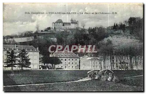 Ansichtskarte AK Dauphine Uriage Les Bains Le Parc et la Chateau