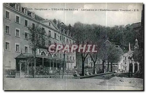 Cartes postales Dauphine Uriage les Bains Le Casino et I Etablissement Thermal