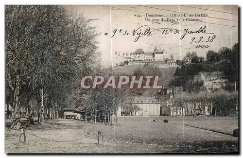 Ansichtskarte AK Dauphine Uriage les Bains Un coin du Parc et le Chateau