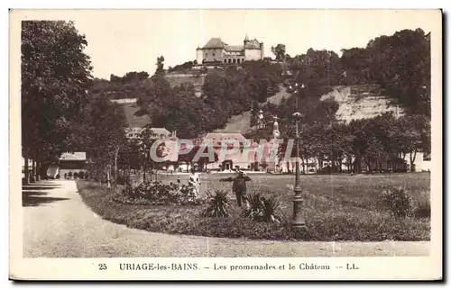 Cartes postales Uriage Les Bains Les Promenades et le Chateau