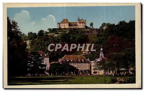 Cartes postales Uriage Les Bains (Isere) Le Pare et le Chateau d Uriage