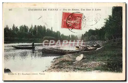 Ansichtskarte AK Environs De Vienne Iles du Rhone Une Lone a Loire
