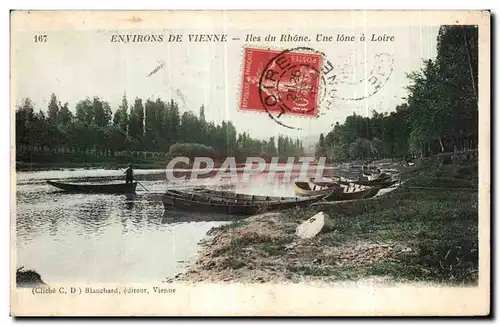 Cartes postales Environs De Vienne Iles du Rhone Une Lone a Loire