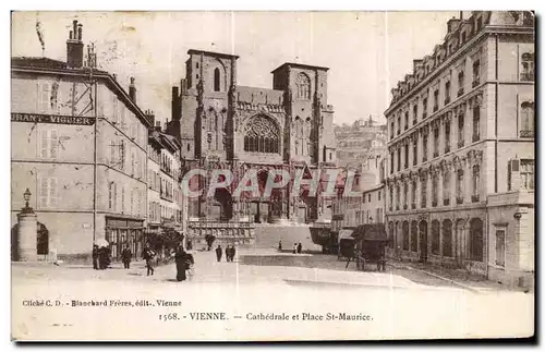 Cartes postales Vienne Cathedrale et Place St Maurice