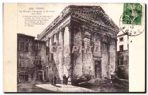 Cartes postales Vienne Le Temple d Auguste et de Livre vers 1830