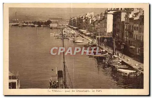 Cartes postales Toulon Quai da Cronstadt le Port Bateau