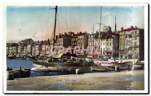 Cartes postales Toulon Vue generale de Quais Bateaux