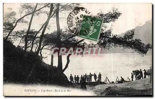 Cartes postales Toulon Cap Brun Bord de la Mer Soldats Militaria