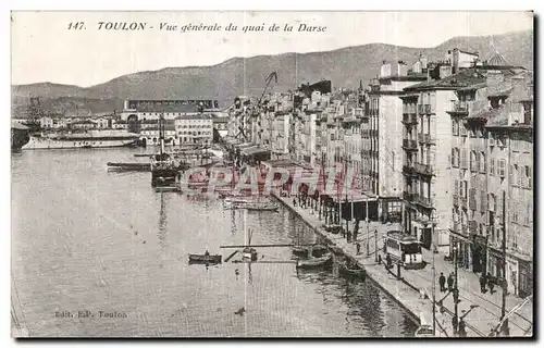 Ansichtskarte AK Toulon Vue generale du quai de la Darse Bateaux