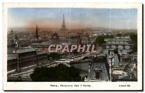 Ansichtskarte AK Paris Panorama des 7 Ponts tour Eiffel