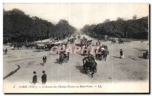 Ansichtskarte AK Paris L Avenue des Champs Elysees au Rond Point Cheval Horse