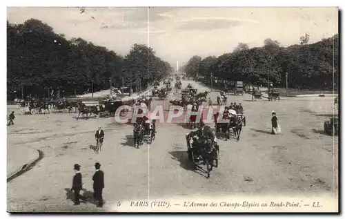 Cartes postales Paris L Avenue des Champs Elyees au Roud Point