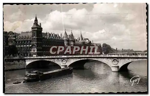 Moderne Karte Paris Conciergerie Le pont au change et le palais de justice