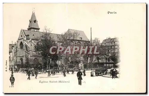 Cartes postales Paris Eglise Saint Medard