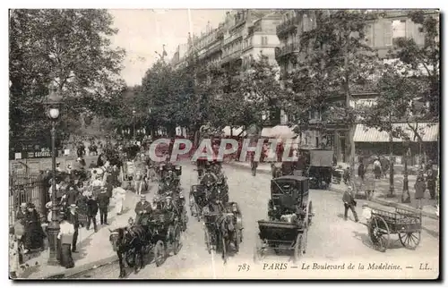 Cartes postales paris Le Boulevard de la Madeleine
