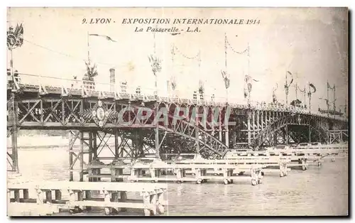 Ansichtskarte AK Lyon Exposition international 1914 La passerelle