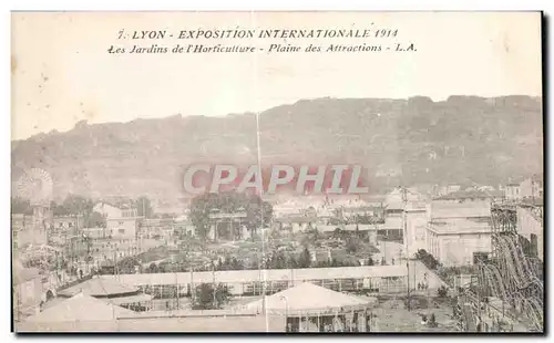 Ansichtskarte AK Lyon Exposition International 1914 Les Jardins I Horticulture Plaine des Attractions