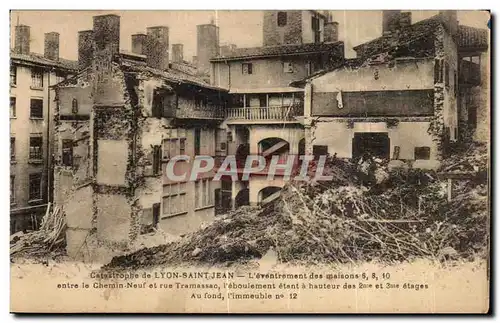 Cartes postales Catastropne De Lyon Saint Jean L eventrement des maisons