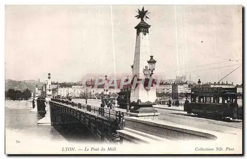 Ansichtskarte AK Lyon Le Pont du Midi Tramway