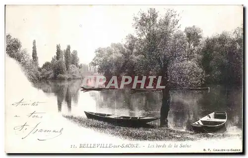 Cartes postales Belleville sur Saone Les Bords de La Saone